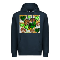 Navy St. Patrick's Day hearts tumbler Premium Hoodie - Neo Western