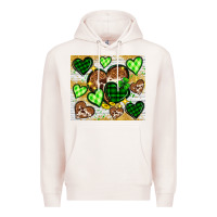 Pale Pink St. Patrick's Day hearts tumbler Premium Hoodie - Neo Western