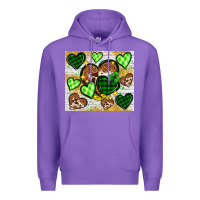 Purple St. Patrick's Day hearts tumbler Premium Hoodie - Neo Western