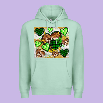 St. Patrick's Day Hearts Tumbler Premium Hoodie Designed By Neo Western