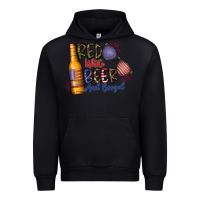 Black red white beer and boozed Urban Hoodie - CowhideDigitalArt