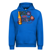 Cobalt red white beer and boozed Urban Hoodie - CowhideDigitalArt