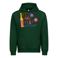Forest Green red white beer and boozed Urban Hoodie - CowhideDigitalArt