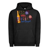 Pigment Black red white beer and boozed Urban Hoodie - CowhideDigitalArt