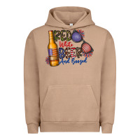 Red White Beer And Boozed Urban Hoodie | Teevron