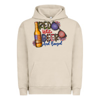 Pigment French Oak red white beer and boozed Urban Hoodie - CowhideDigitalArt