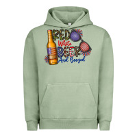 Pigment Oil Green red white beer and boozed Urban Hoodie - CowhideDigitalArt