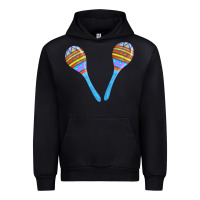 Black blue maracas Urban Hoodie - FaDigitalArtStudio