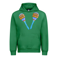 Emerald blue maracas Urban Hoodie - FaDigitalArtStudio