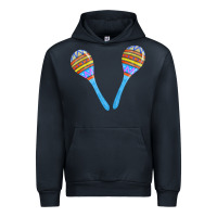 Navy blue maracas Urban Hoodie - FaDigitalArtStudio