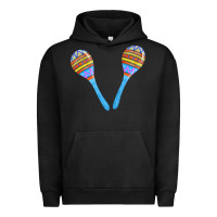 Pigment Black blue maracas Urban Hoodie - FaDigitalArtStudio