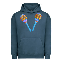 Pigment Midnight Navy blue maracas Urban Hoodie - FaDigitalArtStudio