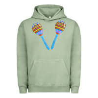 Pigment Oil Green blue maracas Urban Hoodie - FaDigitalArtStudio