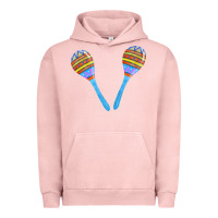 Pigment Salmon blue maracas Urban Hoodie - FaDigitalArtStudio