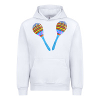 White blue maracas Urban Hoodie - FaDigitalArtStudio