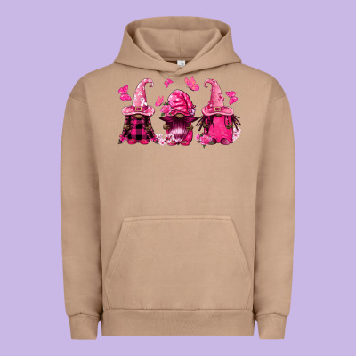 Breast Cancer Afro Gnomies Urban Hoodie Designed By Fadigitalartstudio