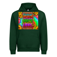 Forest Green kindness peace inclusion hope equality love diversity Urban Hoodie - HRA Design Shop
