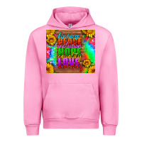 Fuchsia Pink kindness peace inclusion hope equality love diversity Urban Hoodie - HRA Design Shop