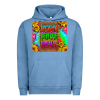 Pigment Pebble Blue kindness peace inclusion hope equality love diversity Urban Hoodie - HRA Design Shop