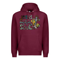 Burgundy jesus is the anchor of my soul Premium Hoodie - SublimationCraftShop