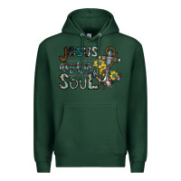 Sports Green jesus is the anchor of my soul Premium Hoodie - SublimationCraftShop
