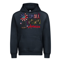 Navy small town america Urban Hoodie - CowhideDigitalArt
