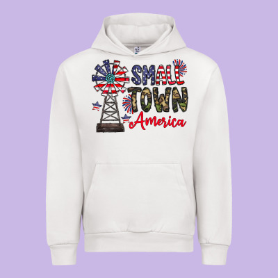 Small Town America Urban Hoodie Designed By Cowhidedigitalart