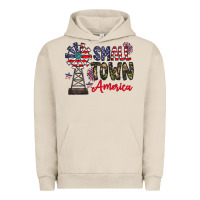 Pigment French Oak small town america Urban Hoodie - CowhideDigitalArt