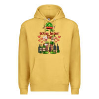 Antique Gold im the wine lover elf Premium Hoodie - FaDigitalArtStudio