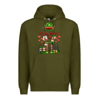 Army Green im the wine lover elf Premium Hoodie - FaDigitalArtStudio