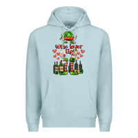 Blue Mist im the wine lover elf Premium Hoodie - FaDigitalArtStudio