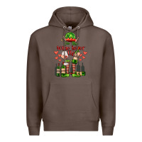 Coffee im the wine lover elf Premium Hoodie - FaDigitalArtStudio