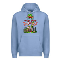 Colony Blue im the wine lover elf Premium Hoodie - FaDigitalArtStudio