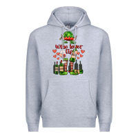 Heather Grey im the wine lover elf Premium Hoodie - FaDigitalArtStudio