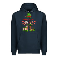 Navy im the wine lover elf Premium Hoodie - FaDigitalArtStudio