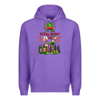 Purple im the wine lover elf Premium Hoodie - FaDigitalArtStudio
