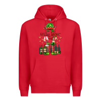 Red im the wine lover elf Premium Hoodie - FaDigitalArtStudio
