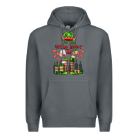 Rock im the wine lover elf Premium Hoodie - FaDigitalArtStudio