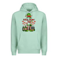 Seafoam im the wine lover elf Premium Hoodie - FaDigitalArtStudio
