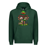 Sports Green im the wine lover elf Premium Hoodie - FaDigitalArtStudio