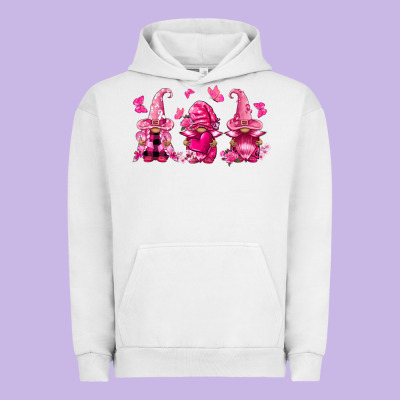 Breast Cancer Gnomies Urban Hoodie Designed By Fadigitalartstudio