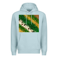 Blue Mist St. Patrick's Day leopard cowhide glitter tumbler Premium Hoodie - Neo Western