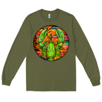 Army Green lobster round Long Sleeve Tee - BarkalooDesign