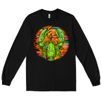 Black lobster round Long Sleeve Tee - BarkalooDesign
