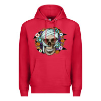 Cardinal Halloween Skeleton Premium Hoodie - CowhideDigitalArt