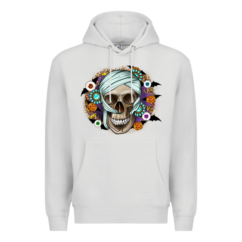 Halloween Skeleton Premium Hoodie by CowhideDigitalArt | Teevron