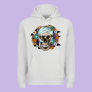 Halloween Skeleton Premium Hoodie Designed By Cowhidedigitalart