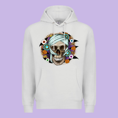 Halloween Skeleton Premium Hoodie Designed By Cowhidedigitalart