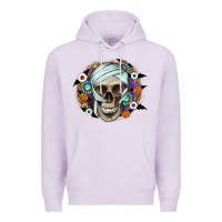Lilac Halloween Skeleton Premium Hoodie - CowhideDigitalArt