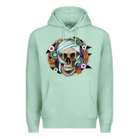 Seafoam Halloween Skeleton Premium Hoodie - CowhideDigitalArt